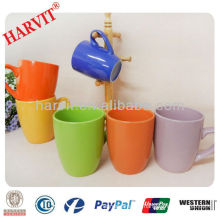Cheap 12oz Ceramic drinkware Coffee Mugs/Solid Single Color Glazed Porcelain Stoneware Mugs With Handle